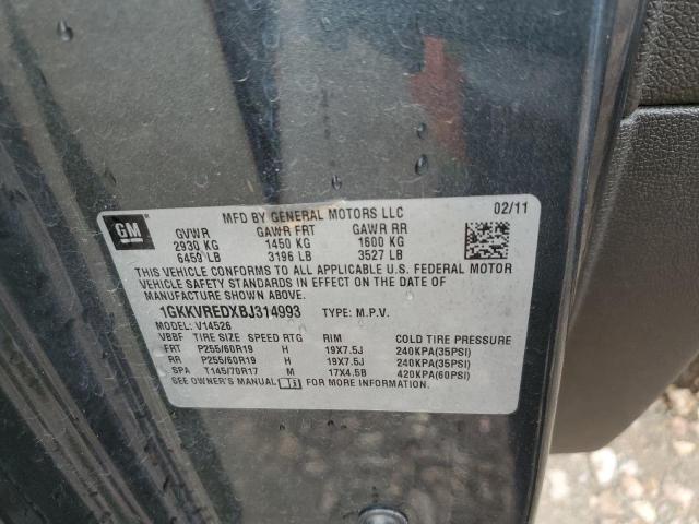 Photo 10 from auction – 2011 GMC ACADIA SLT with VIN 1GKKVREDXBJ314993