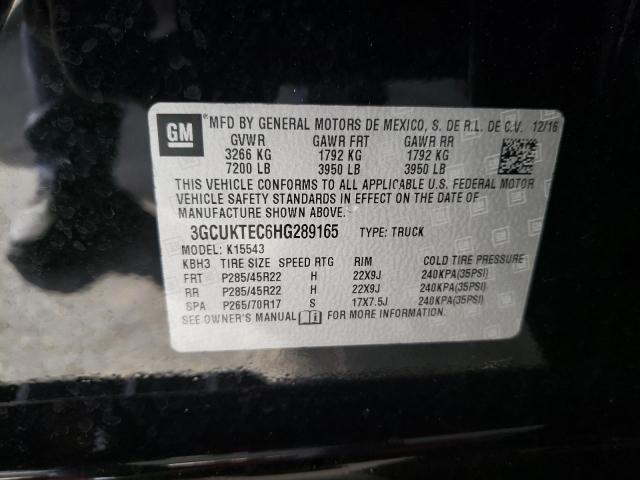 Photo 10 from auction – 2017 CHEVROLET SILVERADO with VIN 3GCUKTEC6HG289165