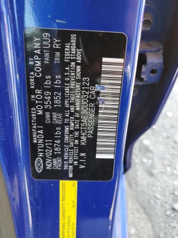 Photo 10 from auction – 2012 HYUNDAI ACCENT with VIN KMHCT5AE3CU032123