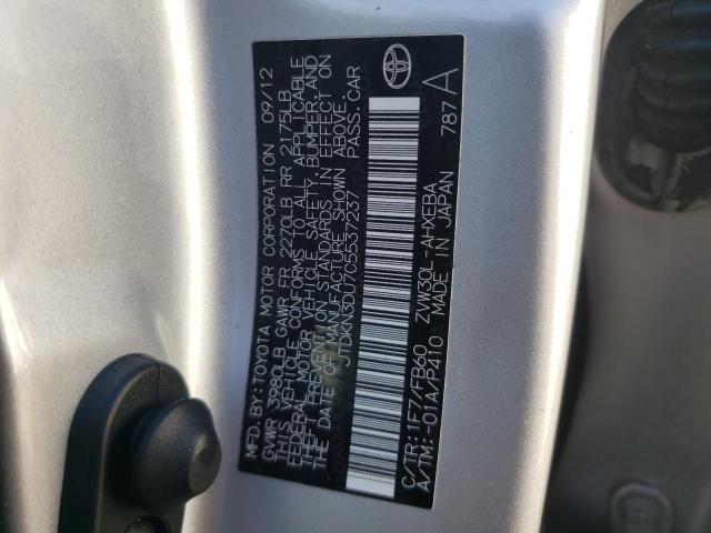 Фото 10 с аукциона – 2012 TOYOTA PRIUS с VIN JTDKN3DU7C5537237