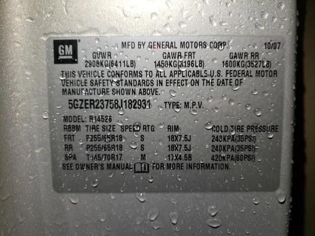 Photo 10 from auction – 2008 SATURN OUTLOOK XR with VIN 5GZER23758J182931