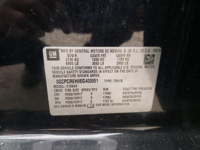 Photo 10 from auction – 2014 CHEVROLET SILVERADO with VIN 3GCPCREH8EG400951