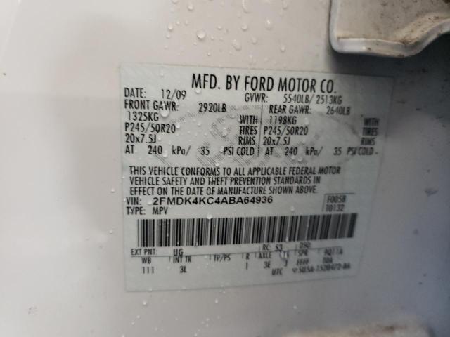 Photo 10 from auction – 2010 FORD EDGE LIMIT with VIN 2FMDK4KC4ABA64936