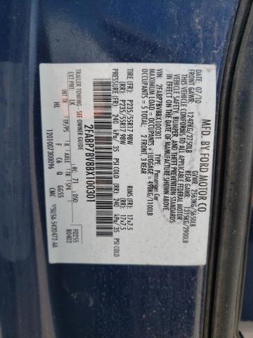 Photo 10 from auction – 2011 FORD CROWN VICT with VIN 2FABP7BV8BX100301