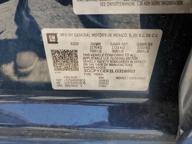 Photo 10 from auction – 2020 CHEVROLET SILVERADO with VIN 3GCPYCEF1LG316903