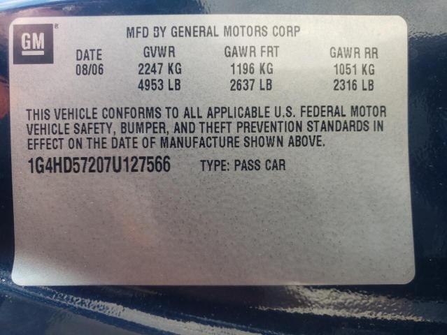 Photo 10 from auction – 2007 BUICK LUCERNE CX with VIN 1G4HD57207U127566