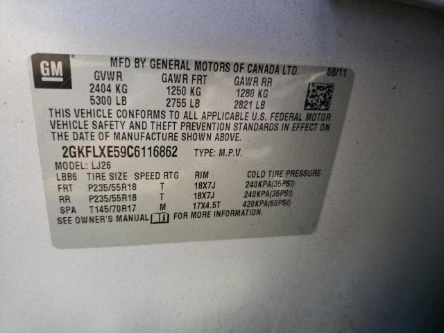 Photo 10 from auction – 2012 GMC TERRAIN SL with VIN 2GKFLXE59C6116862