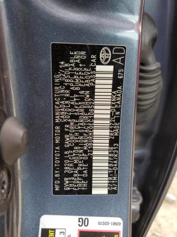 Photo 10 from auction – 2014 TOYOTA COROLLA L with VIN 2T1BURHE0EC106527