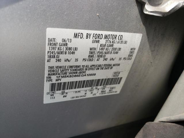 Photo 10 from auction – 2014 FORD EXPLORER X with VIN 1FM5K8D86EGA10959