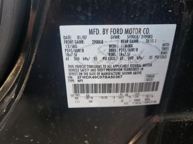 Photo 10 from auction – 2007 FORD EDGE SEL P with VIN 2FMDK49C07BA50367