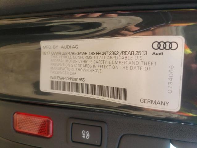 Photo 10 from auction – 2017 AUDI A4 PREMIUM with VIN WAUENAF40HN061965