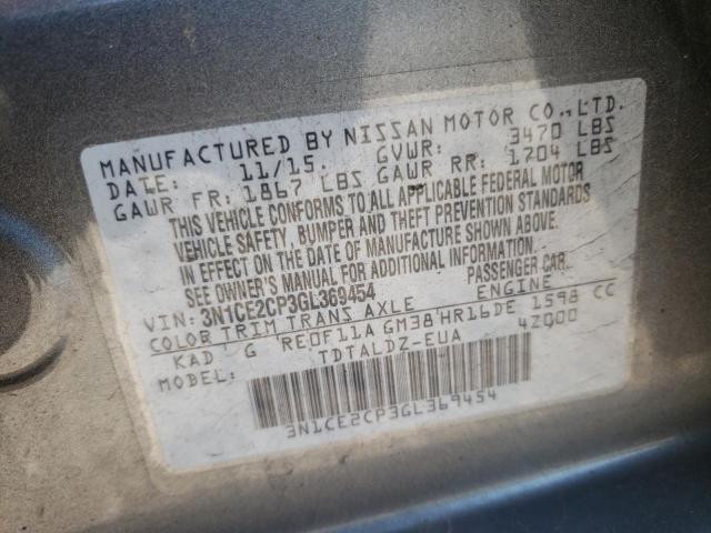 Photo 10 from auction – 2016 NISSAN VERSA NOTE with VIN 3N1CE2CP3GL369454