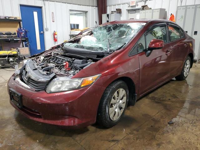 Photo 2 from auction – 2012 HONDA CIVIC LX with VIN 19XFB2F51CE100770