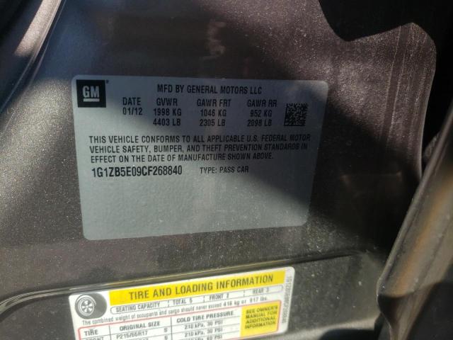 Photo 10 from auction – 2012 CHEVROLET MALIBU with VIN 1G1ZB5E09CF268840