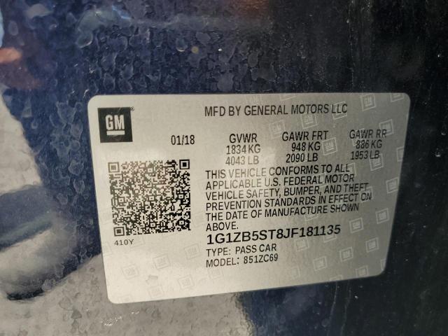 Photo 10 from auction – 2018 CHEVROLET MALIBU LS with VIN 1G1ZB5ST8JF181135