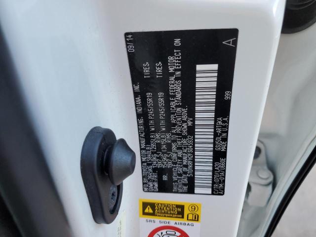 Photo 10 from auction – 2015 TOYOTA HIGHLANDER with VIN 5TDYKRFH2FS045932