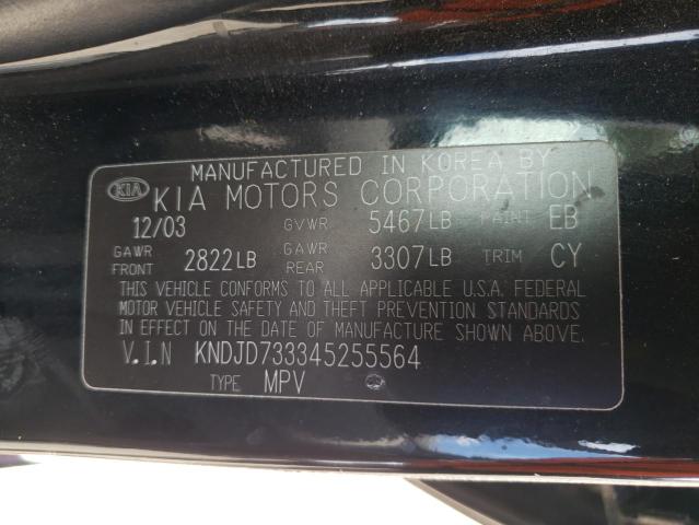 Photo 10 from auction – 2004 KIA SORENTO EX with VIN KNDJD733345255564