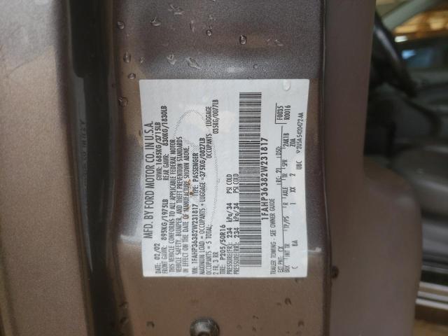 Photo 10 from auction – 2002 FORD FOCUS SE with VIN 1FAHP36382W231817