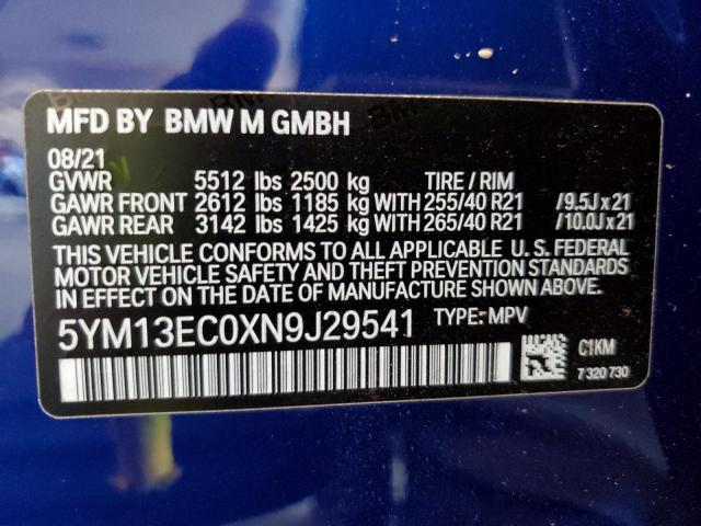 Photo 10 from auction – 2022 BMW X3 M with VIN 5YM13EC0XN9J29541