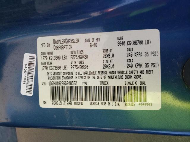 Photo 10 from auction – 2006 DODGE RAM 1500 S with VIN 1D7HU18266S708582