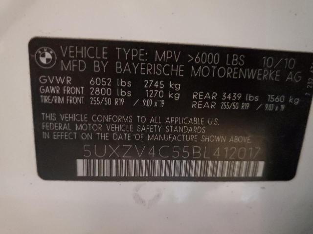 Photo 10 from auction – 2011 BMW X5 XDRIVE3 with VIN 5UXZV4C55BL412017