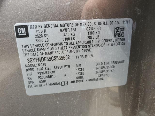 Photo 10 from auction – 2012 CADILLAC SRX LUXURY with VIN 3GYFNDE35CS535502