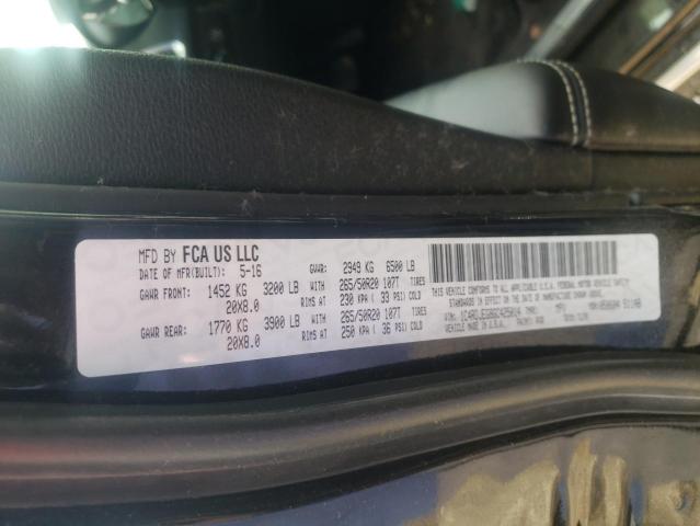Photo 10 from auction – 2016 DODGE DURANGO CI with VIN 1C4RDJEG8GC425014