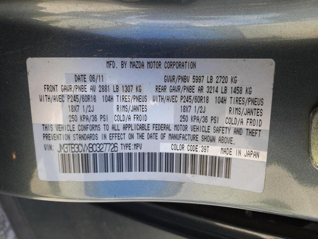 Photo 10 from auction – 2011 MAZDA CX-9 with VIN JM3TB3CVXB0327726