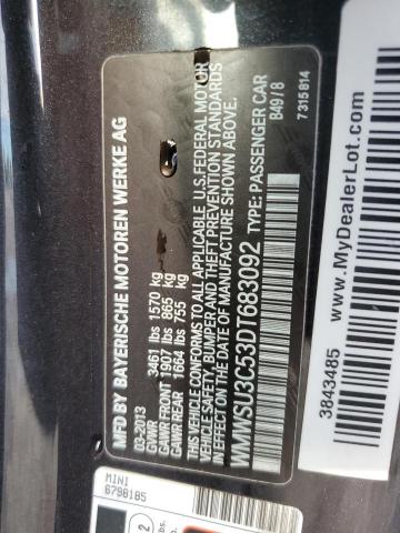 Photo 10 from auction – 2013 MINI COOPER with VIN WMWSU3C53DT683092