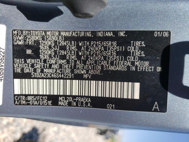 Photo 10 from auction – 2006 TOYOTA SIENNA CE with VIN 5TDZA23C46S442291