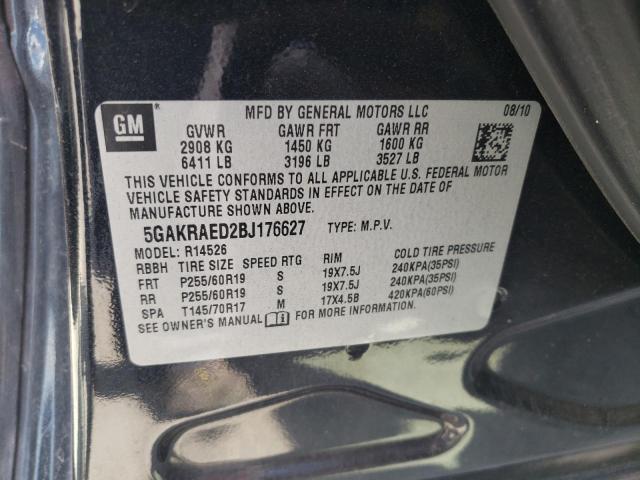Photo 10 from auction – 2011 BUICK ENCLAVE CX with VIN 5GAKRAED2BJ176627