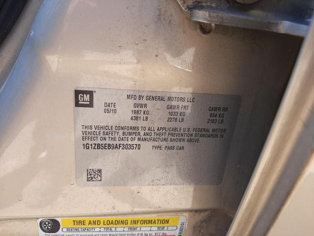 Photo 10 from auction – 2010 CHEVROLET MALIBU LS with VIN 1G1ZB5EB9AF303570