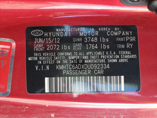 Photo 10 from auction – 2013 HYUNDAI VELOSTER with VIN KMHTC6ADXDU092334