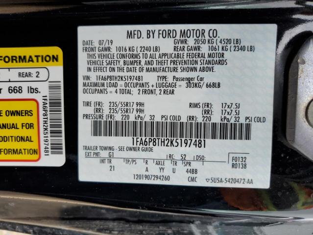 Photo 10 from auction – 2019 FORD MUSTANG with VIN 1FA6P8TH2K5197481