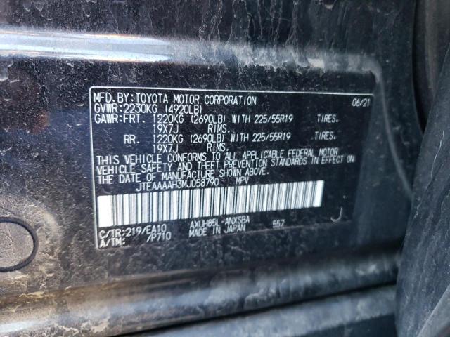 Photo 10 from auction – 2021 TOYOTA VENZA LE with VIN JTEAAAAH3MJ058790