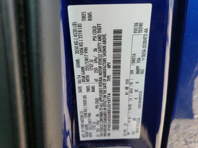 Photo 10 from auction – 2014 FORD ESCAPE SE with VIN 1FMCU0GX8EUD15774