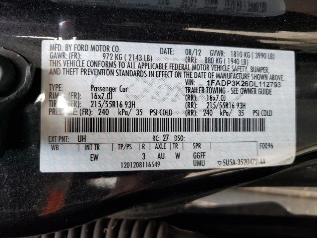صورة رقم 10 من المزاد - 2013 FORD FOCUS SE مع VIN 1FADP3K26DL112793