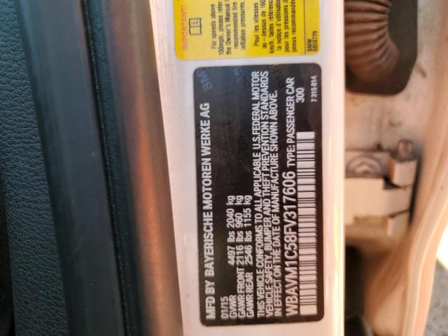 Photo 10 from auction – 2015 BMW X1 SDRIVE2 with VIN WBAVM1C58FV317606