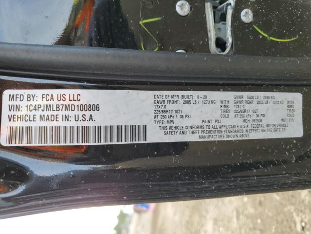 Photo 10 from auction – 2021 JEEP CHEROKEE L with VIN 1C4PJMLB7MD100806