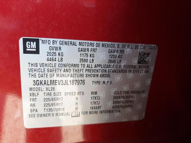 Photo 10 from auction – 2018 GMC TERRAIN SL with VIN 3GKALMEV3JL187976