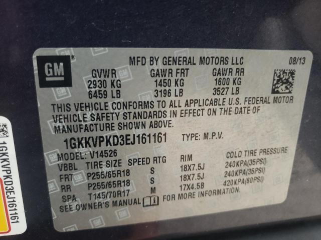 Photo 10 from auction – 2014 GMC ACADIA SLE with VIN 1GKKVPKD3EJ161161