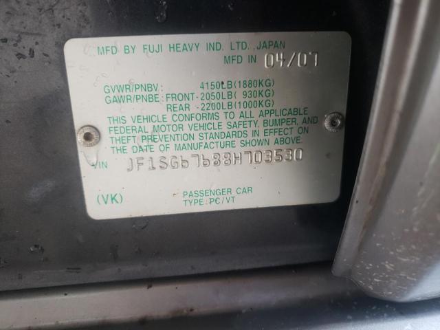 Photo 10 from auction – 2008 SUBARU FORESTER 2 with VIN JF1SG67688H703530