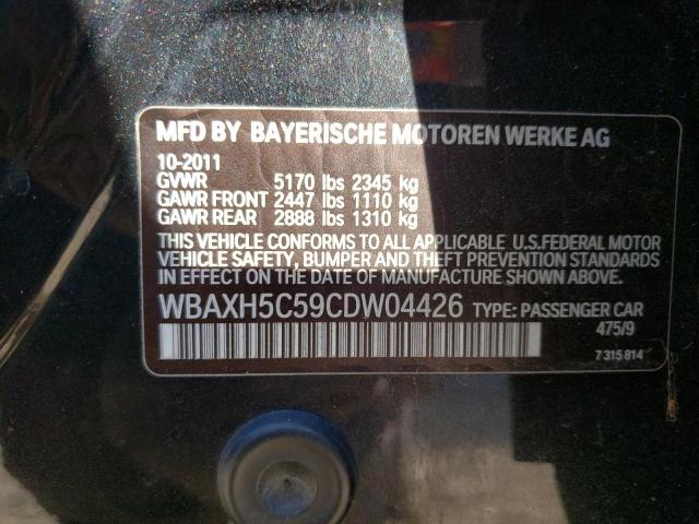 Photo 10 from auction – 2012 BMW 528 XI with VIN WBAXH5C59CDW04426