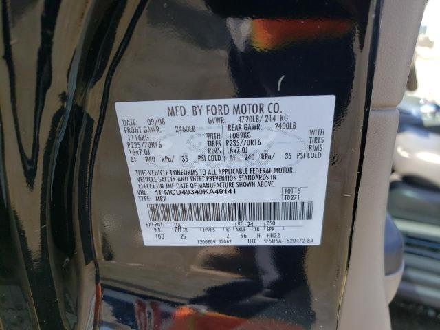 Photo 10 from auction – 2009 FORD ESCAPE HYB with VIN 1FMCU49349KA49141