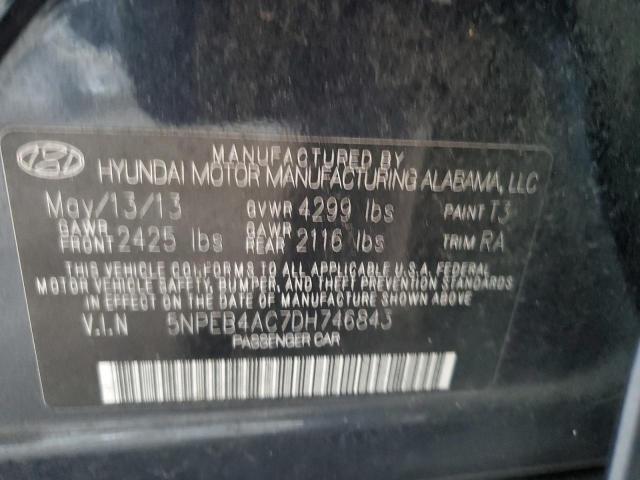 Photo 10 from auction – 2013 HYUNDAI SONATA GLS with VIN 5NPEB4AC7DH746843