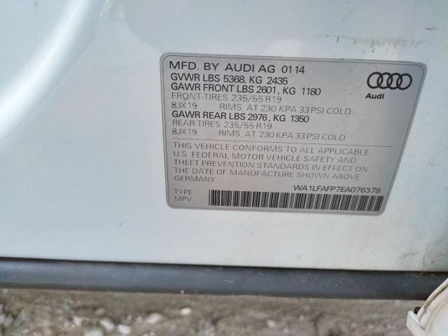 Фото 10 с аукциона – 2014 AUDI Q5 PREMIUM с VIN WA1LFAFP7EA076378