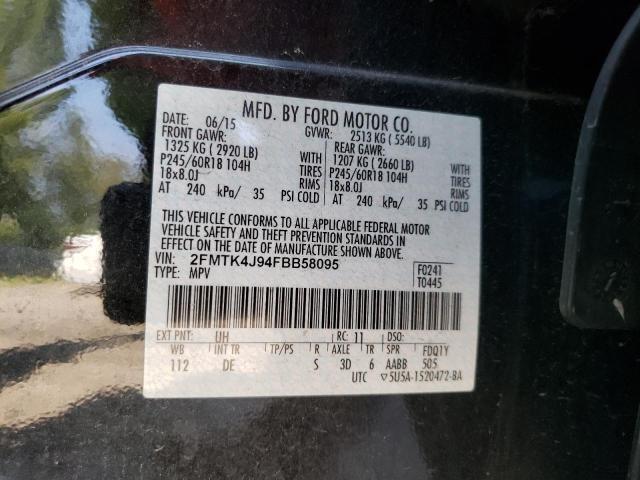 Photo 10 from auction – 2015 FORD EDGE SEL with VIN 2FMTK4J94FBB58095