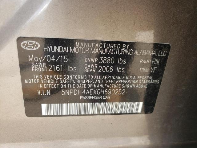 Photo 10 from auction – 2016 HYUNDAI ELANTRA SE with VIN 5NPDH4AEXGH690252