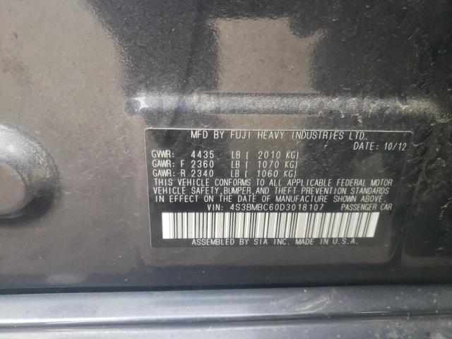 Photo 10 from auction – 2013 SUBARU LEGACY 2.5 with VIN 4S3BMBC60D3018107