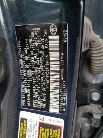 Photo 10 from auction – 2012 TOYOTA CAMRY BASE with VIN 4T4BF1FK2CR168775
